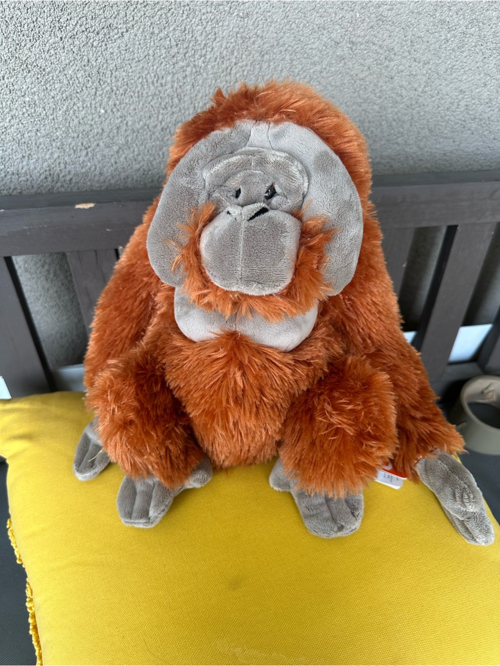 Plush Orangutan Stuffed Animal - Soft Brown & Gray Monkey Toy